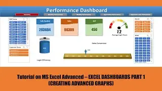 MS EXCEL ADVANCED - CREATING DASHBOARDS PART 1 - CREATING ADVANCED GRAPHS