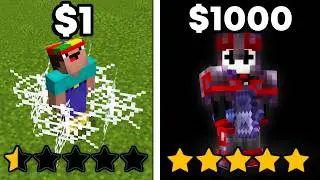 $1 Vs $1000 Minecraft Coach
