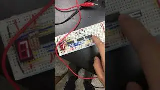7 segment display with decoder IC 7447 and counter IC 7490, demo