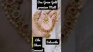 One Gram Gold  premium Matt Neclase set very unique design very affordable price