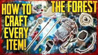 HOW TO CRAFT EVERY ITEM IN THE FOREST! PS4 & PC