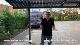 Fotovoltaica energia en una pergola