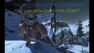 КАК БЫСТРЕЕ ЛЕТАТЬ НА СОВЕ?КАК СДЕЛАТЬ РЫВОК НА СОВЕ В АРК?!