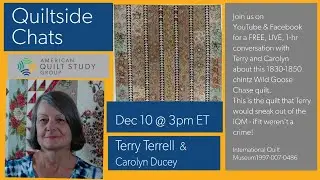 Quiltside Chat - Terry Terrell - Dec 10.2023