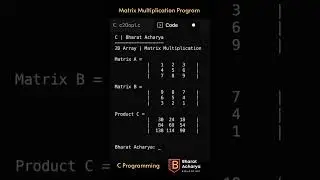 C ProgrammingBharat Acharya Education #bharatacharya  #bharatacharyaeducation  #cprogramming