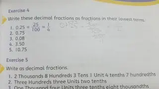 OXFORD MATHS WISE BOOK 5 | UNIT#5 | DECIMAL FRACTIONS And PERCENTAGES |