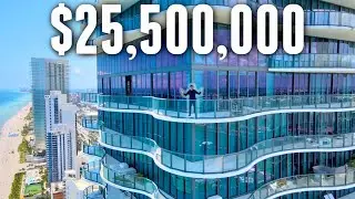 INSIDE The $25,500,000 Most LUXURIOUS Miami Triplex Oceanfront Penthouse