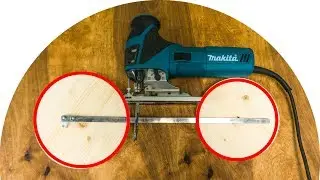 How to cut a perfect circle with a jigsaw? DIY jigsaw compass.