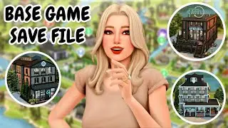 NEW Sims 4 save file that's BASE GAME ONLY full of gorgeous builds! ✨| The Sims 4 Save File Review