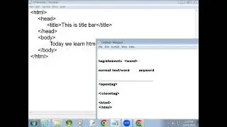 First Program for HTML