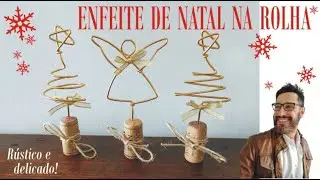 Enfeite de natal na rolha  #enfeitedenatal #diychristmasornaments #decoracaodenatal #cristian #cork