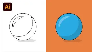 Create realistic vector ball with highlights and shadows - Adobe Illustrator Basic Tutorial
