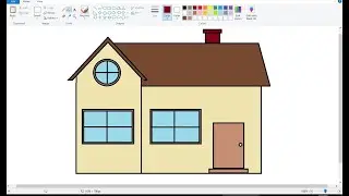How to draw a simple house by using MS Paint