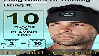 MUSICOZY Sleep Headphones Bluetooth Headband, Sports Wireless Earphones - Sweat Resistant Earphones
