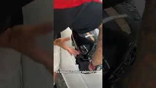 Timelapse how to wrap a mirror with ezwrap tool 