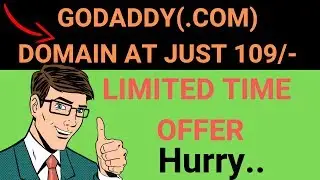 Godaddy .COM Domain at just 109/- Rs (Hindi)