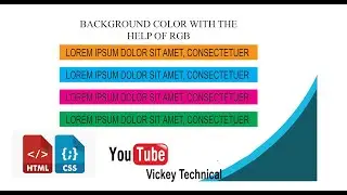 background color in html css || how to set Background color sample || Vickey Technical :))