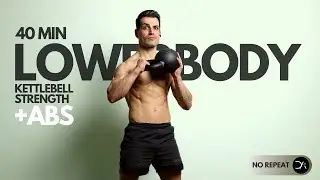 40 min Kettlebell LEG Workout ( No Repeat | Intense | Strength Focused +ABS )