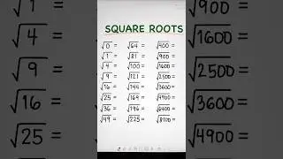 Square Roots - Memorize it For Better Math #maths #mathteachergon #squareroots
