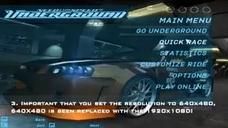 Need For Speed Underground Widescreen (HD) Tutorial + Link 