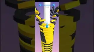 Пробивай мячиком стеки #SHORTS Веселая и простая игра кликер #GAMES STACK BALL треш игры на андроид