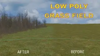Low poly grass field | RBR | Blender Tutorial