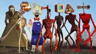 Сиреноголовый Мороженщик Мать Мегафон Гренни. Siren head, long Horse VS All SCP Creatures