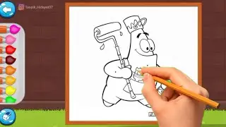 Drawing And Coloring For Kids! Learn Color Patrick Star