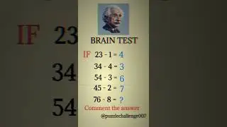 Solve the puzzle & COMMENT the answer 
