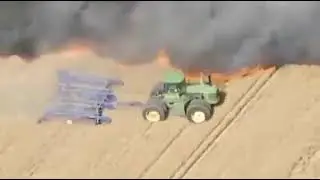 A heroic farmer ploughs through crops to prevent fire spreading at Kent Farm II Design Solutions
