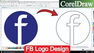 How to make FB logo in Corel Draw? | facebook logo coreldraw