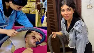 هتموت من الضحك 😂 فزعت خطيبي وهوا نايم مسخره بجد 😂