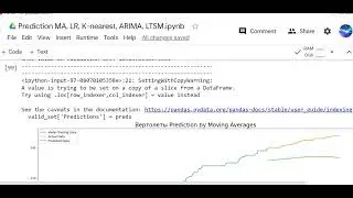 Использование 5 методов МО (MA, LR, k nearest, ARIMA, LTSM) для прогнозирования  временных рядов.