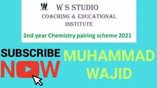 second year chemistry pairing scheme 2021