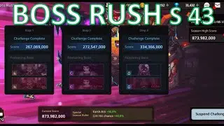 BOSS RUSH S43! 850M+ Collecting all Milestones Easy mode- Guardian Tales