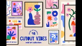 Cutout Vibes Vector Poster Creator Graphic Download