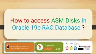 How To Access ASM Disks On Oracle 19c RAC Database ? | Kayyum698 | @kayyum698
