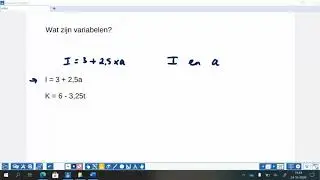 variabelen in lineaire formule