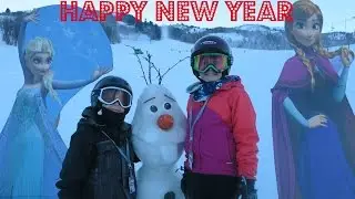 New Years Eve 2016 - 2017 Ski and Snowboard party | Family Travel Vlog | Fireworks and Torch Parade