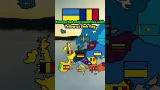 Europe but only with Countries with yellow in flag#map#mapping#flag#history#ww1#europe#ww2#fyp#geo#o