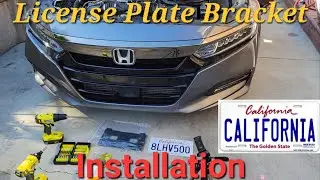 INSTALL Front License Plate Bracket- Honda Accord 2018-2022