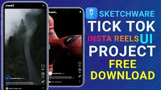 Tick Tock UI Project free download sketchware Instagram reels like UI design Project FREE SKetchware
