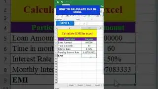 Advanced calculate emi in excel | how to calculate emi in excel | 