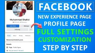 New Experience page Settings information।facebook profile page settings।How to grow page followers