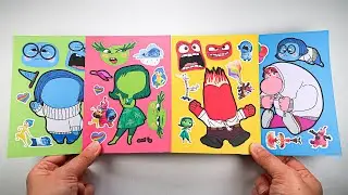 [ Paper Diy ] 인사이드아웃2 스티커북 Inside Out 2 Movie DIY Sticker Book