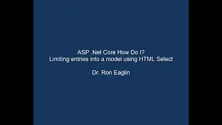 DOTNET Core How Do I Create Select List in RAZOR pages