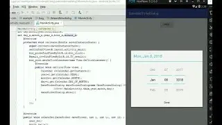 using date and timepicker android studio