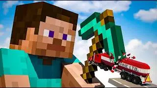 Cars vs Minecraft Steve | Teardown