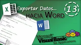 Exportar Datos a Word | VBA Excel 2013 #13