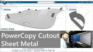 Power Copy for Cutout Sheet Metal - CATIA 3DExperience R19x